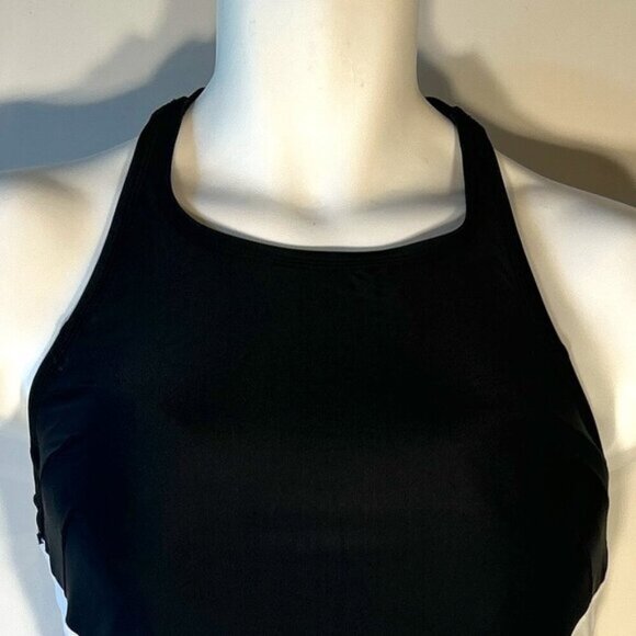 Lane Bryant LIVI Active NWOT SZ 16 Black & White Tummy Control Swimsuit Vacation - Picture 2 of 8